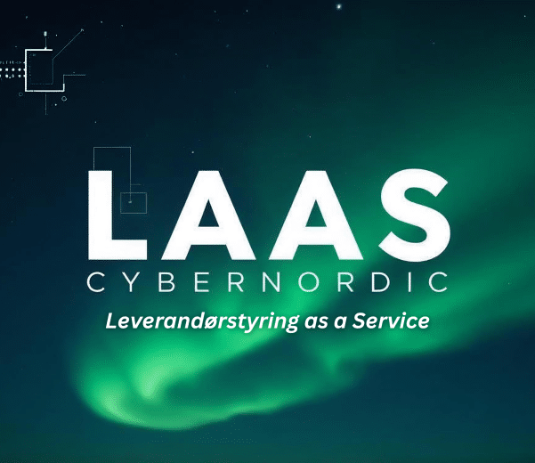 LaaS – Leverandørstyring as a Service fra CyberNordic, illustreret med nordisk design og digitale sikkerhedselementer